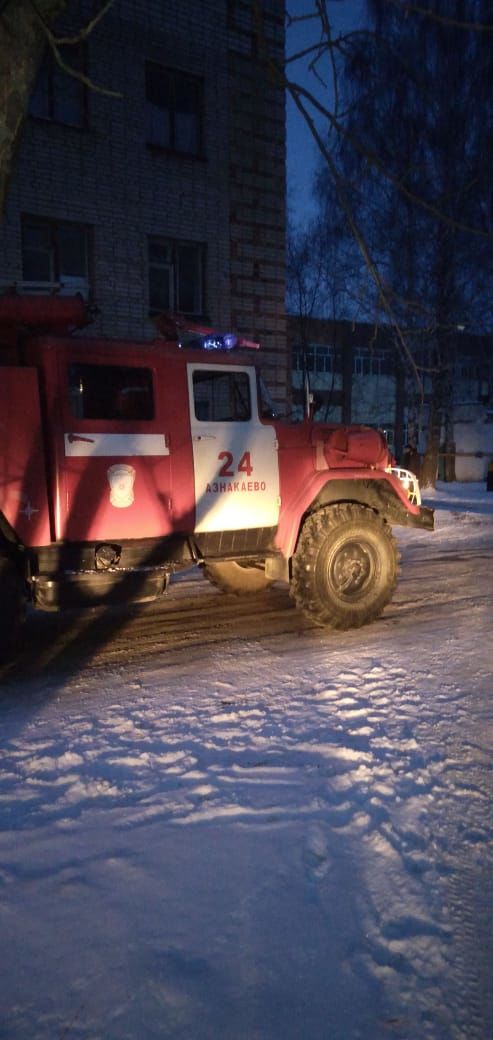 В первый день нового года в Азнакаево случился пожар