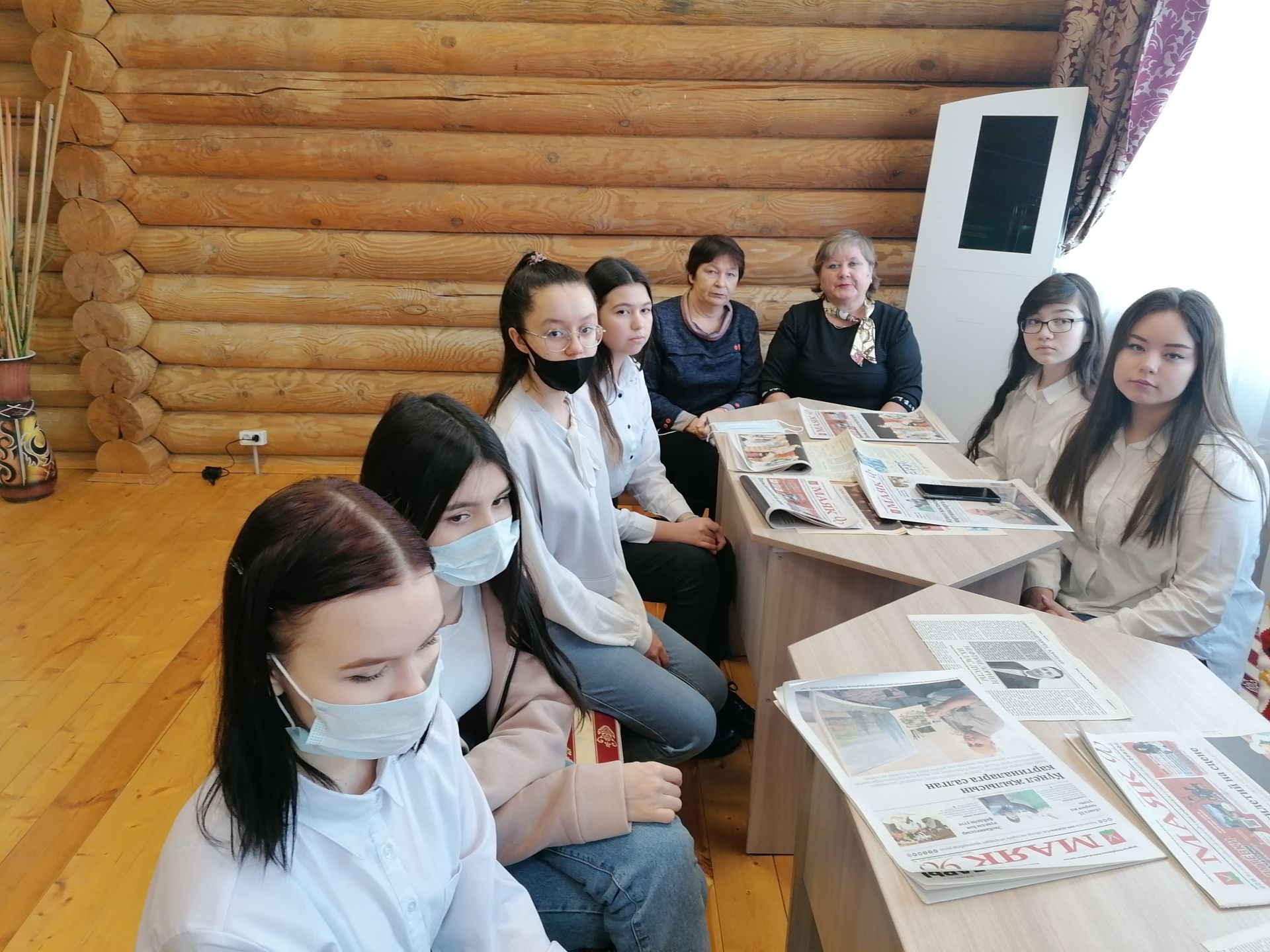 Журналисты газеты ”Маяк" встретились с учениками