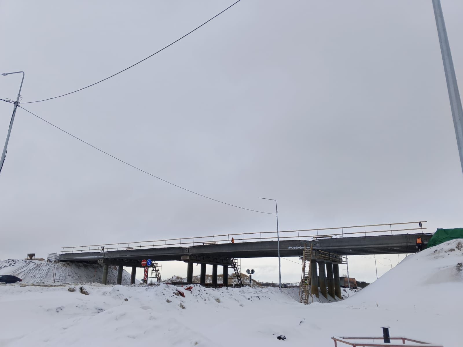 На участках реконструкции трассы М-7 «Волга» в Татарстане построили семь путепроводов
