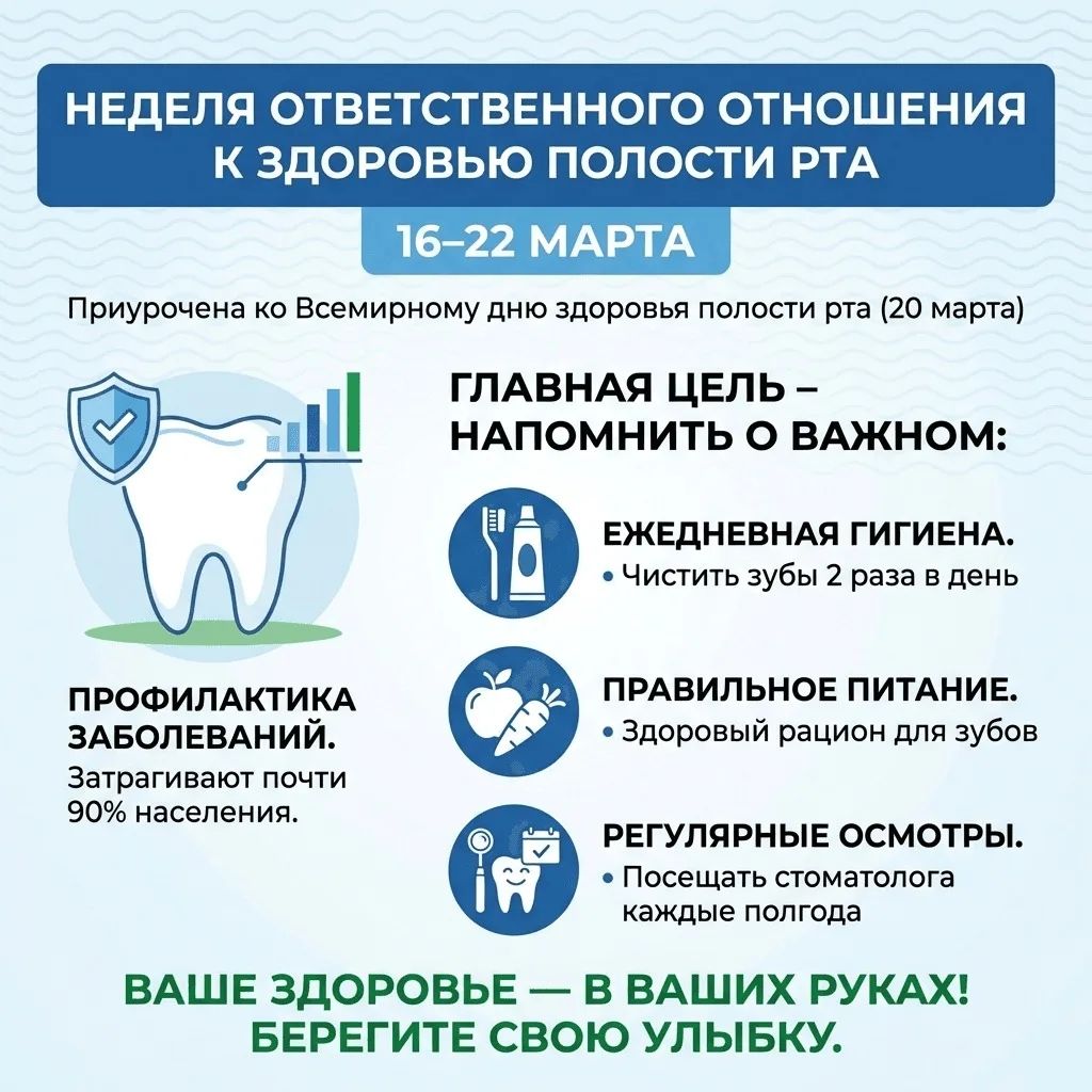 Неделя здоровья полости рта в Азнакаево: стоматологи напоминают о простых правилах профилактики