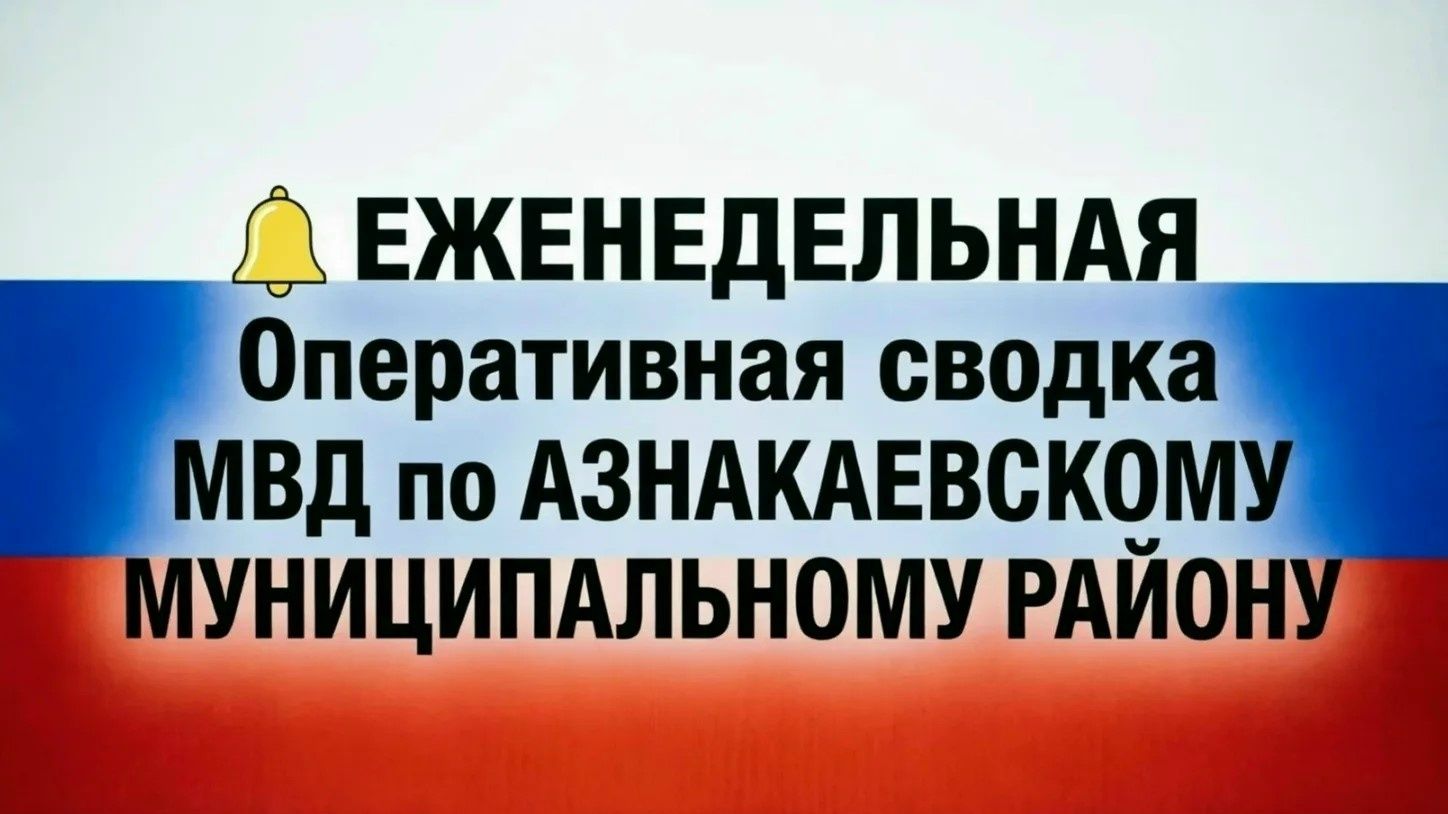 Оперативная обстановка в Азнакаевском муниципальном районе с 27.07.2026 по 02.08.2026