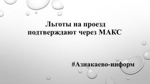 Льготы на проезд подтверждают через МАКС