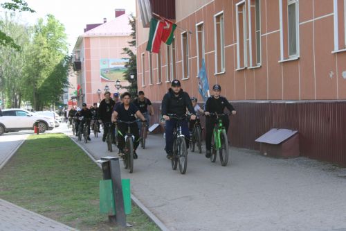 В Азнакаево состоялся велопробег Посвящённый Дню Победы