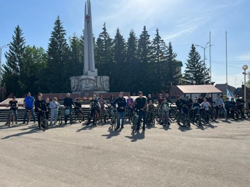В Азнакаево состоялся велопробег Посвящённый Дню Победы