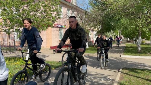 В Азнакаево состоялся велопробег Посвящённый Дню Победы