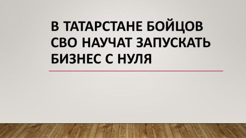 В Татарстане бойцов СВО научат запускать бизнес с нуля