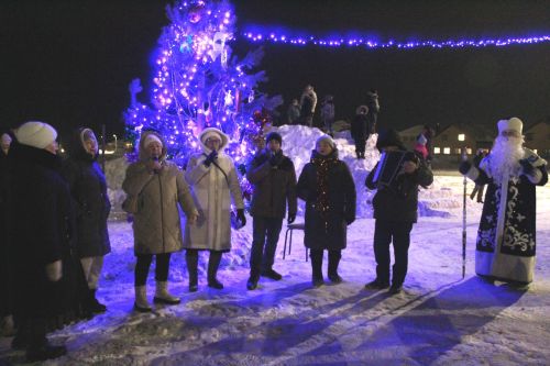 В микрорайоне Монолит зажглась новогодняя елка