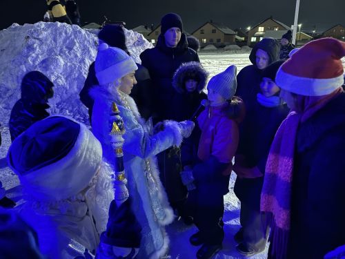 В микрорайоне Монолит зажглась новогодняя елка