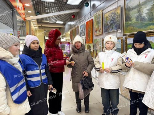 ЮИДовцы гимназии провели акцию «Стань заметней!»