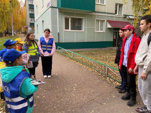 «Трехцветный друг» за безопасный переход: акция ЮИД в Азнакаево