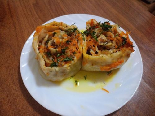 Ленивые пельмени на сковороде (с подливкой)