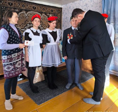 Вручение медалей «80 лет Победы в Великой Отечественной войне» почётным жителям села Мальбагуш