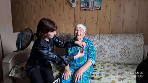 Вручение юбилейных медалей «80 лет Победы в ВОВ 1941-1945гг.» труженикам тыла