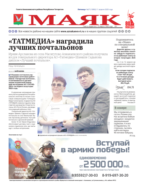 Герои года по версии «Маяка»: лица, поступки и характеры Азнакаевской земли
