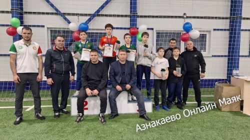 Юные азнакаевские борцы поборолись за призы Деда Мороза