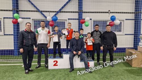 Юные азнакаевские борцы поборолись за призы Деда Мороза