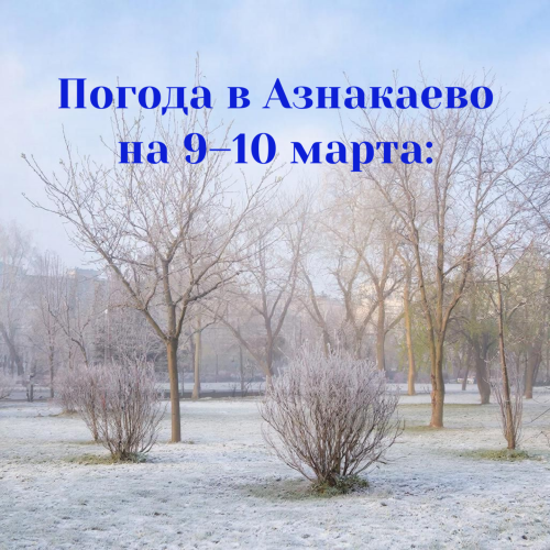 Прогноз погоды на два дня в Азнакаево 10 марта