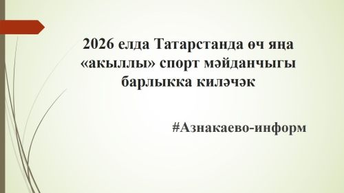 2026 елда Татарстанда өч яңа «акыллы» спорт мәйданчыгы барлыкка киләчәк