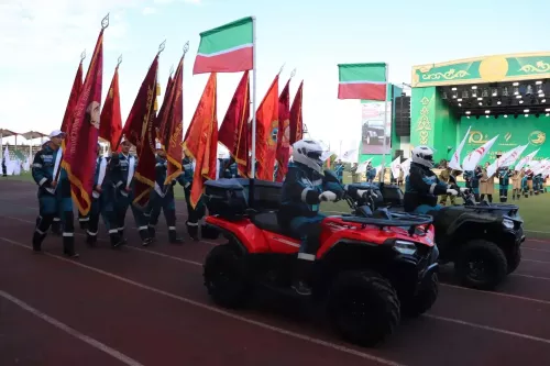 Торжество на стадионе «Юбилейный»