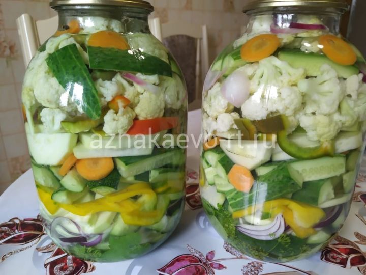 Рецепт приготовления ассорти из овощей на зиму