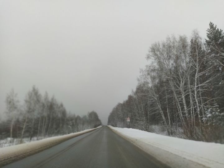 В понедельник в Татарстане ожидаются мокрый снег и туман