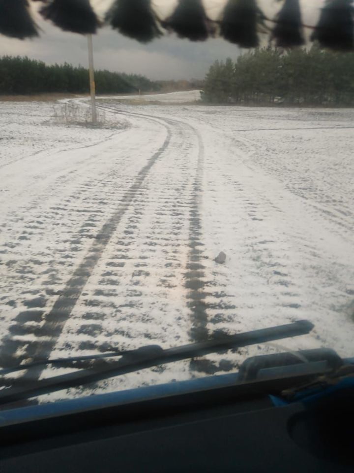 В селе Балтачево Азнакаевского района выпал снег