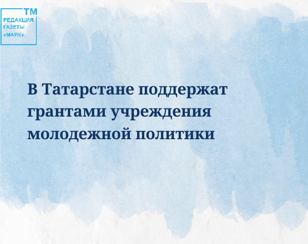 В Татарстане поддержат грантами учреждения молодежной политики