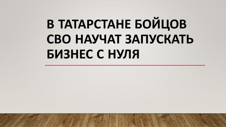 В Татарстане бойцов СВО научат запускать бизнес с нуля