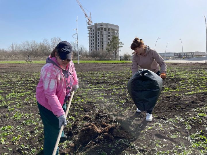 Азнакаевцы приняли активное участие на городском субботнике