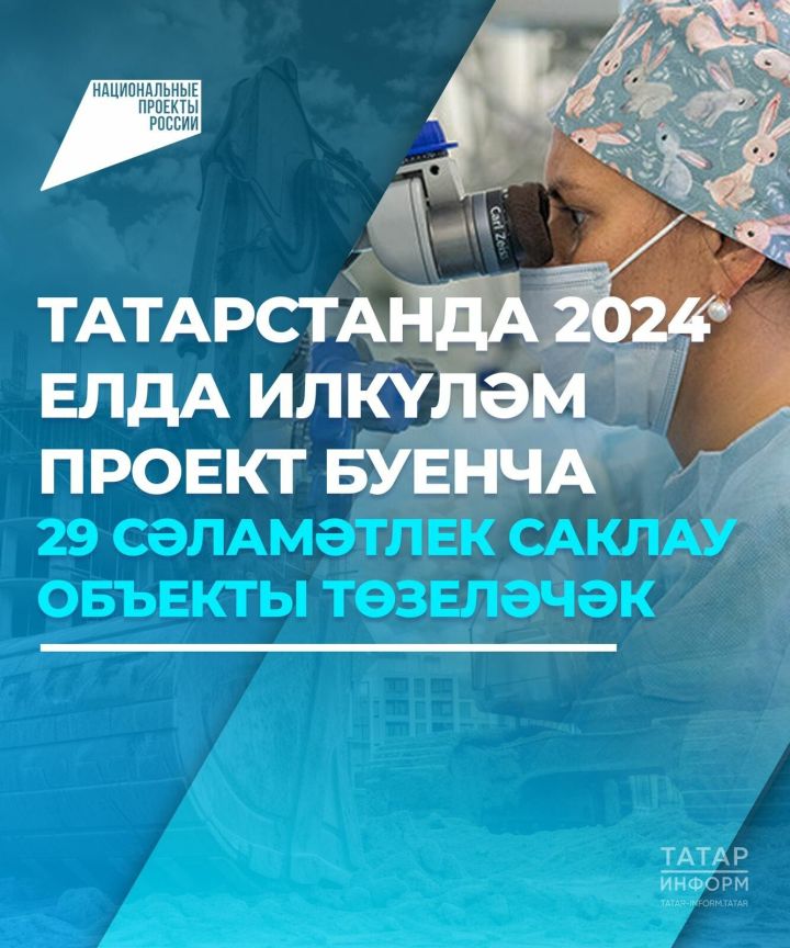 Татарстанда 2024 елда илкүләм проект буенча 29 сәламәтлек саклау объекты төзеләчәк