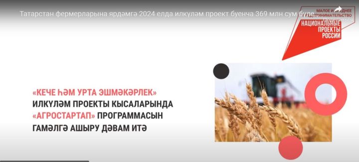 Татарстан фермерларына ярдәм итү өчен 2024 елда илкүләм проект буенча 369 млн сум бүленде