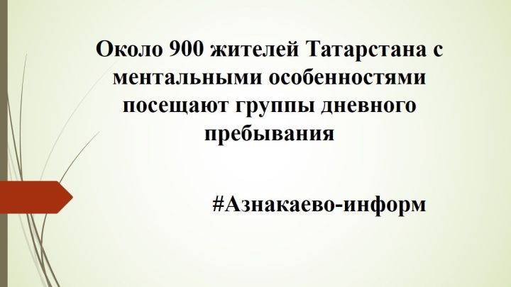 Около 900 жителей Татарстана с ментальными особенностями посещают группы дневного пребывания
