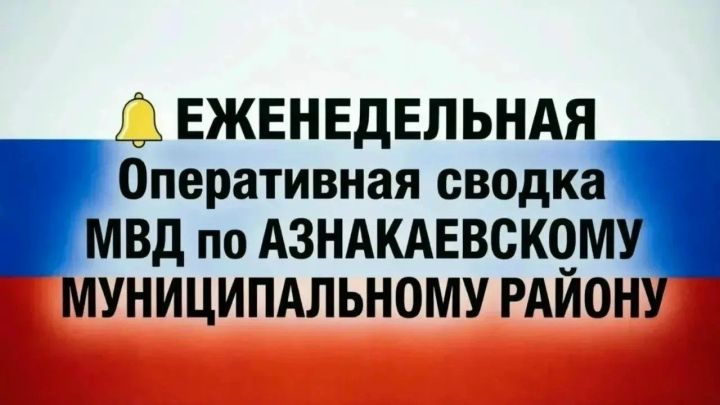 Оперативная сводка по Азнакаевскому району (24–30 августа 2026 года)