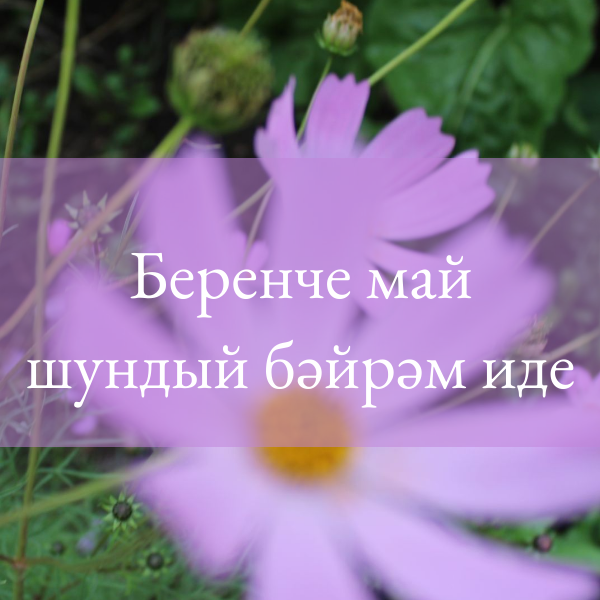 Беренче май шундый бәйрәм иде