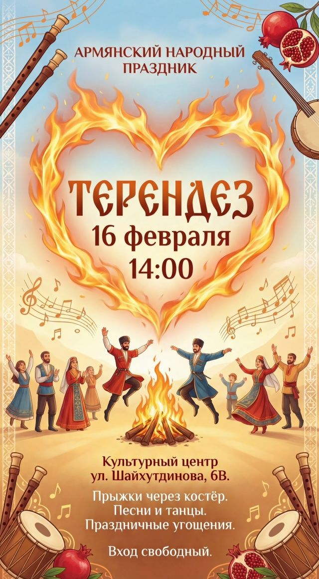 Приглашаем на Терендез — праздник любви, огня и весны!