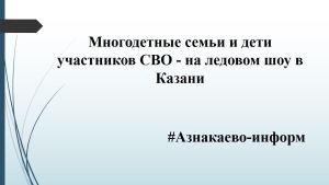 Многодетные семьи и дети участников СВО -  на ледовом шоу в Казани