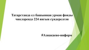 Татарстанда ел башыннан урман фонды чикләрендә 224 янгын сүндерелгән