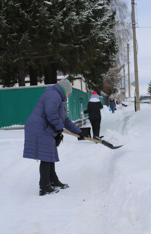 Азнакайлылар бердәм булып кар чистартырга чыктылар