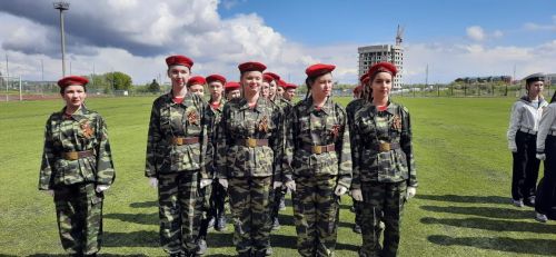 Азнакайда балалар арасында хәрби җыр һәм сафта йөрү бәйгесе үтте