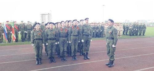 Азнакайда балалар арасында хәрби җыр һәм сафта йөрү бәйгесе үтте