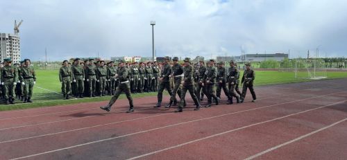 Азнакайда балалар арасында хәрби җыр һәм сафта йөрү бәйгесе үтте