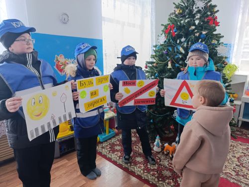 Сарлы яшь инспекторлары юл хәрәкәте иминлеген саклый