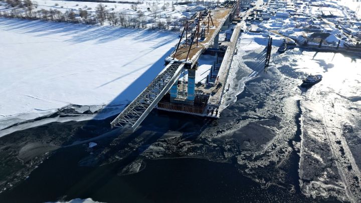 Техническая готовность моста через Каму в составе обхода Нижнекамска и Набережных Челнов составляет 50%