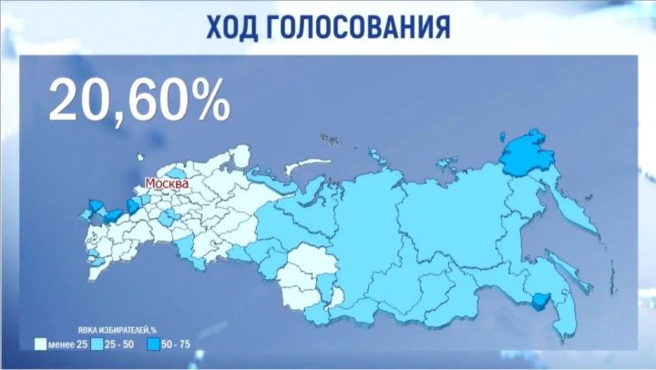 В Татарстане явка на выборы Президента России на 15 часов составила 23,24%