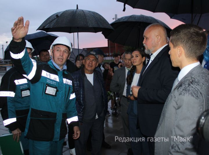 Азнакай районына эш визиты белән Рөстәм Миңнеханов һәм Сергей Цивилев килде