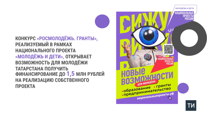 Татарстан яшьләре үз проектын тормышка ашыру өчен 1,5 миллион сумга кадәр акча ота ала