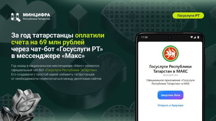 Чат‑бот «Госуслуги РТ» в «Максе»: год работы и реальные результаты